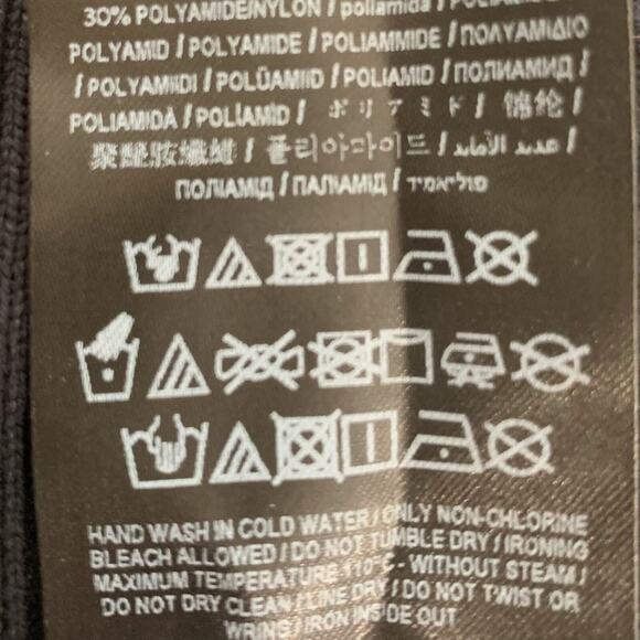 NEW GUESS BLACK WITH WHITE "GUESS" LOGO 1/4 ZIP CROPPED SWEATER XL - Picture 11 of 11